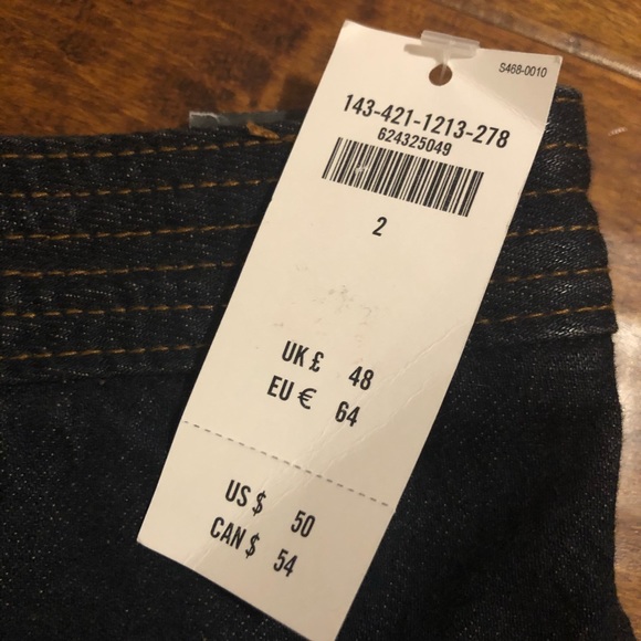 Dark Blue Jean Zip Up Skirt - Picture 3 of 3